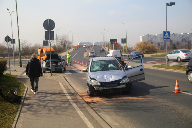 Wypadek na ulicy Piłsudskiego w Legnicy.