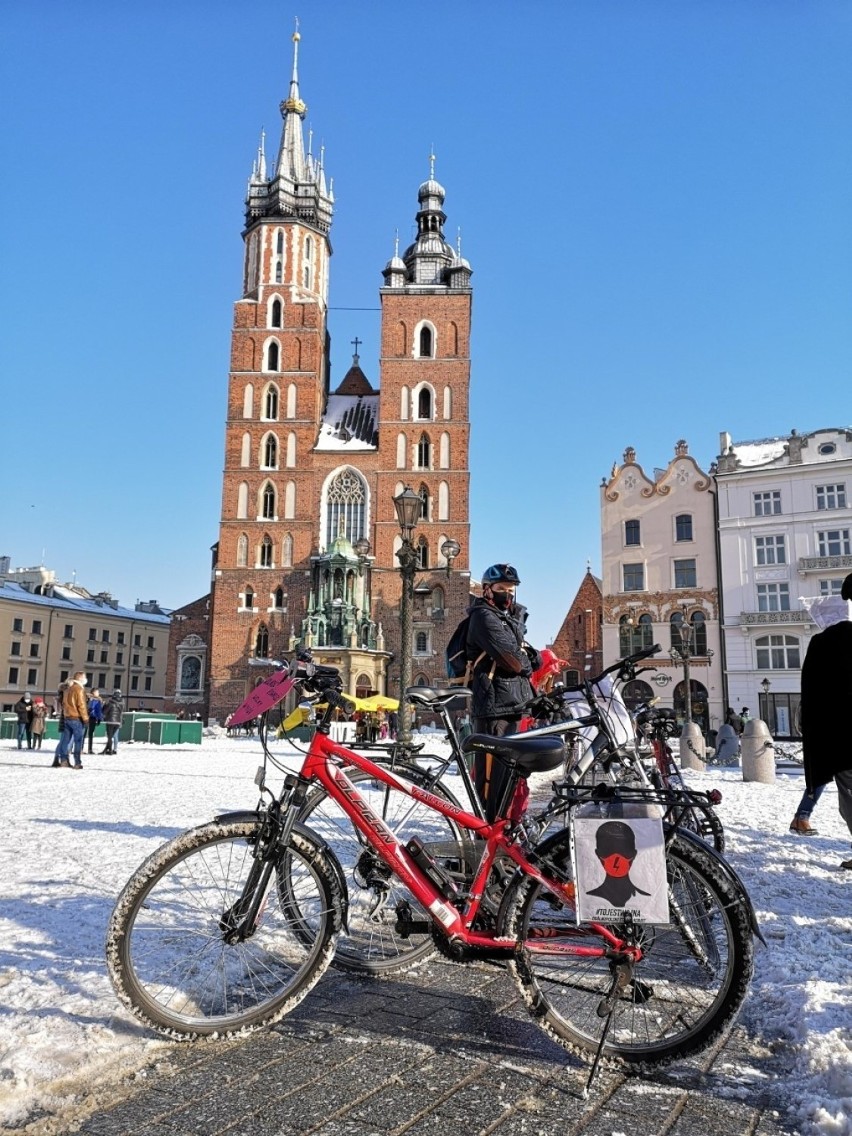 Walentynkowy strajk rowerowy w Krakowie