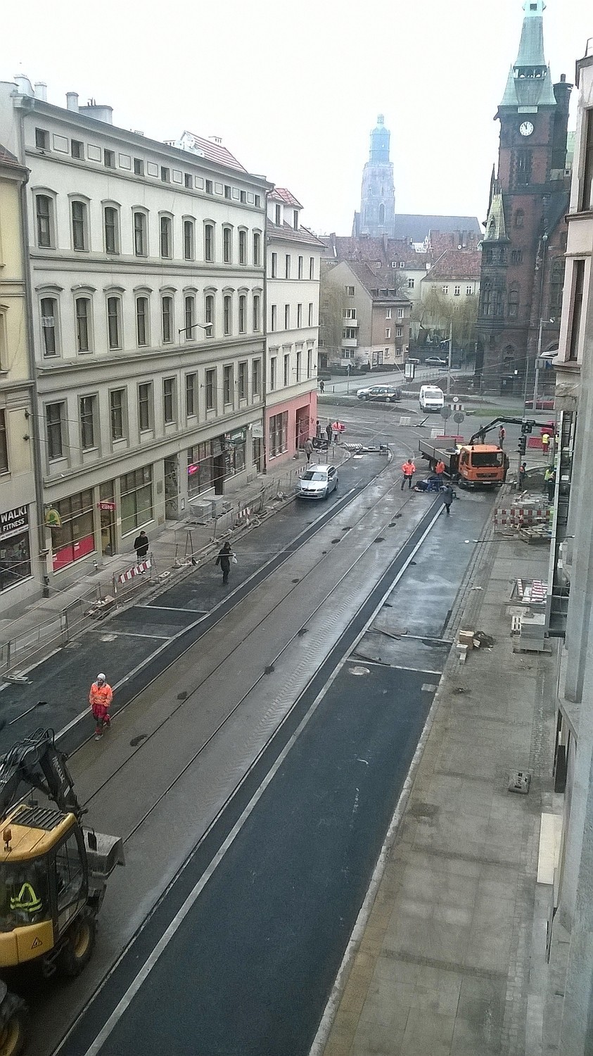 Ostatnie prace przed otwarciem ulicy Krupniczej