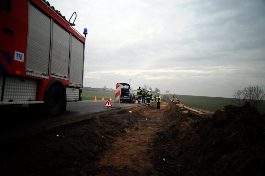 Wypadek: czołowe zderzenie pod Dolskiem