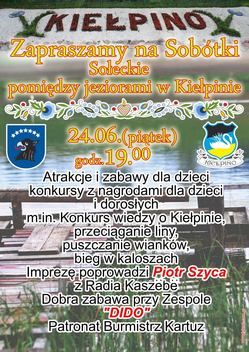 Kiełpino zaprasza na sobótki 2016 pomiędzy jeziorami