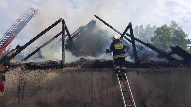 Pożar domu w Rożennie pod Kaliszem