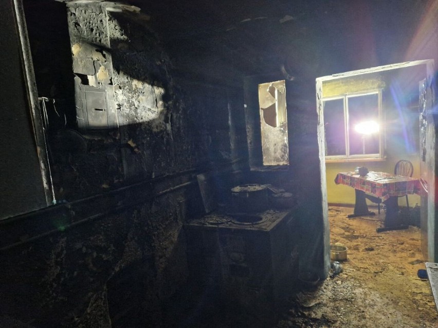 Pożar kuchni i jadalni w budynku jednorodzinnym w Borkowie