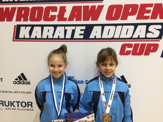 Nikola Mamet i Helena Grafka podczas międzynarodowego turnieju karate we Wrocławiu