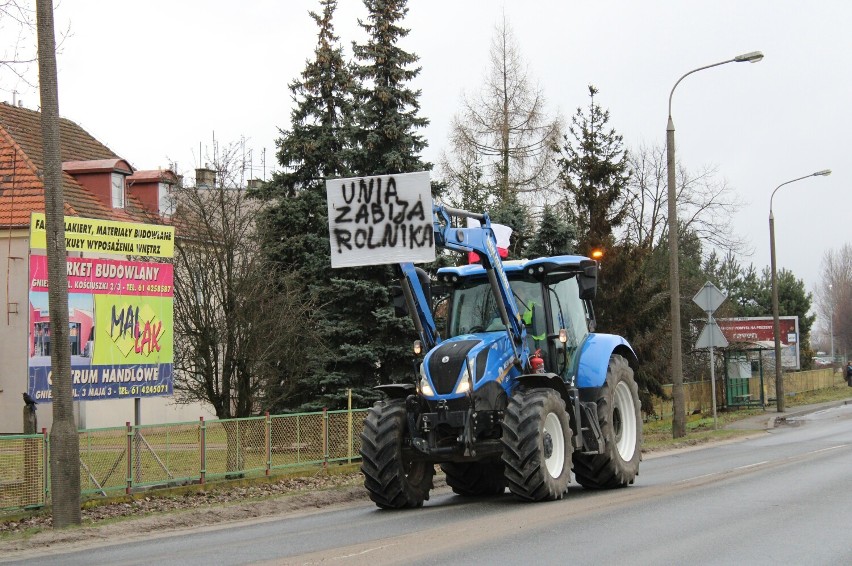 Protest rolników w Gnieźnie i okolicy. Na drogach spore utrudnienia