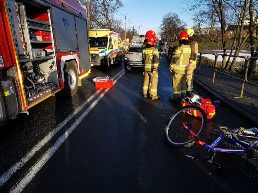 Wypadek na ulicy Limanowskiego w Brześciu Kujawskim