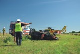 Czaje Bagno - Stare Sypnie. 12-latek wypadł z auta po dachowaniu. Trafił śmigłowcem do szpitala