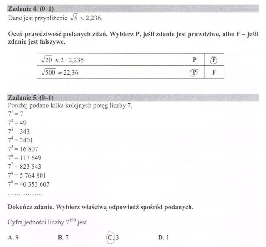 Egzamin Gimnazjalny 2015 arkusze matematyka