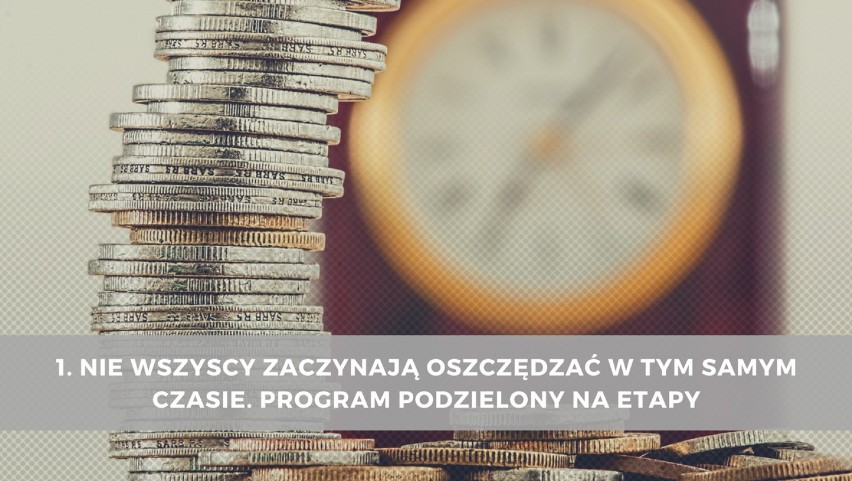 1. Nie wszyscy zaczynają oszczędzać w tym samym czasie....