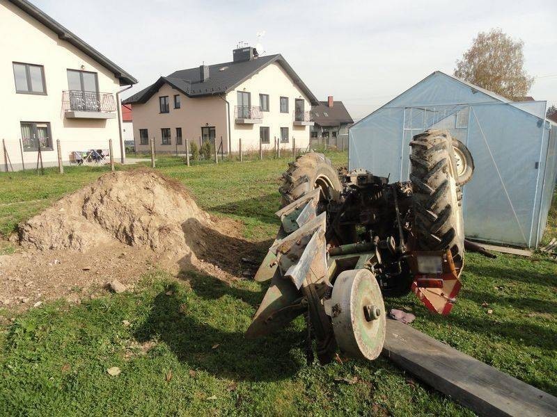 Wypadek traktorzysty w Nowym Sączu