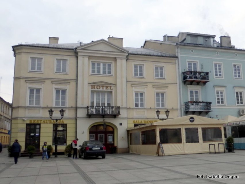 Hotel Staromiejski na rynku Piotrkowskim.Fot.Isabella Degen