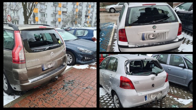 W sobotę popołudniu mężczyzna na osiedlu KSM w Kielcach wybijał szyby w autach. Zobacz więcej w dalszej części galerii >>>