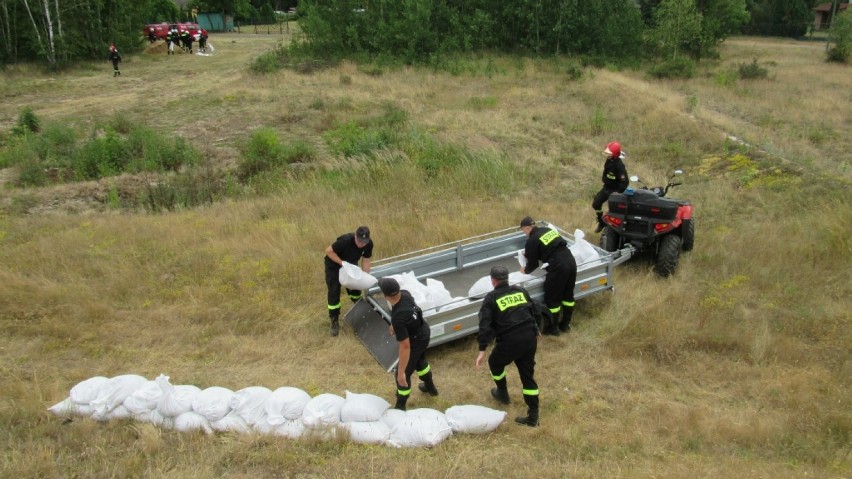 Ćwiczenia przeciwpowodziowe w gminie Zapolice [zdjęcia]