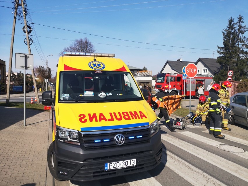 Wypadek na skrzyżowaniu Głównej i Sokolej w Zduńskiej Woli [zdjęcia]
