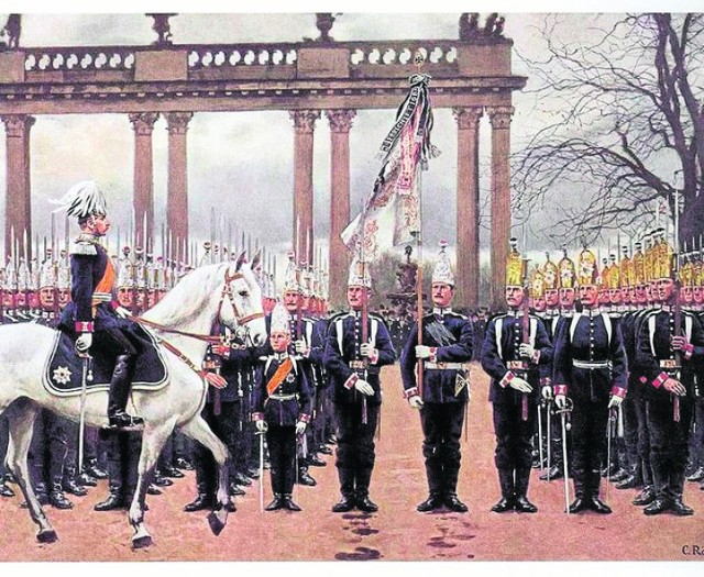 Parada Pruskiej Armii w Podczamie 9 lutego 1894 r. przed cesarzem Wilhelmem II