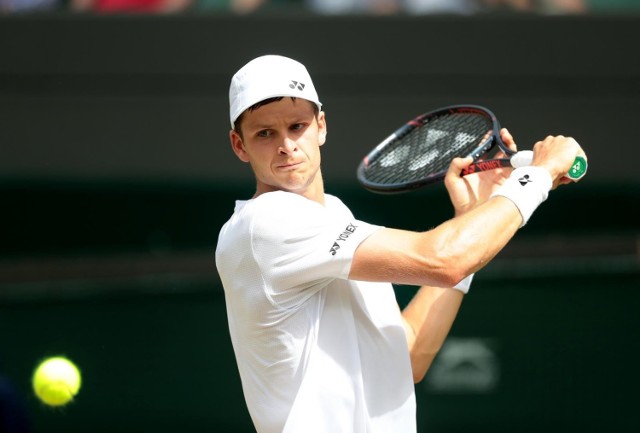 Wimbledon 05 07 2019 
trzeci z czterech turniejow wielkiego szlema rozgrywany w londynie na kortach wimbledonu
na zdjeciu hubert hurkacz ktory w iii rundzie zmierzyl sie z serbem novakiem djokovicem
fot. andrzej szkocki / polska press