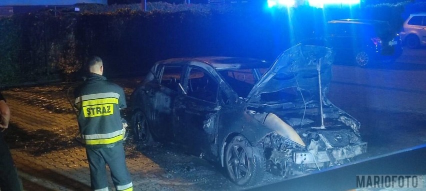 Pożar samochodu elektrycznego w Opolu.