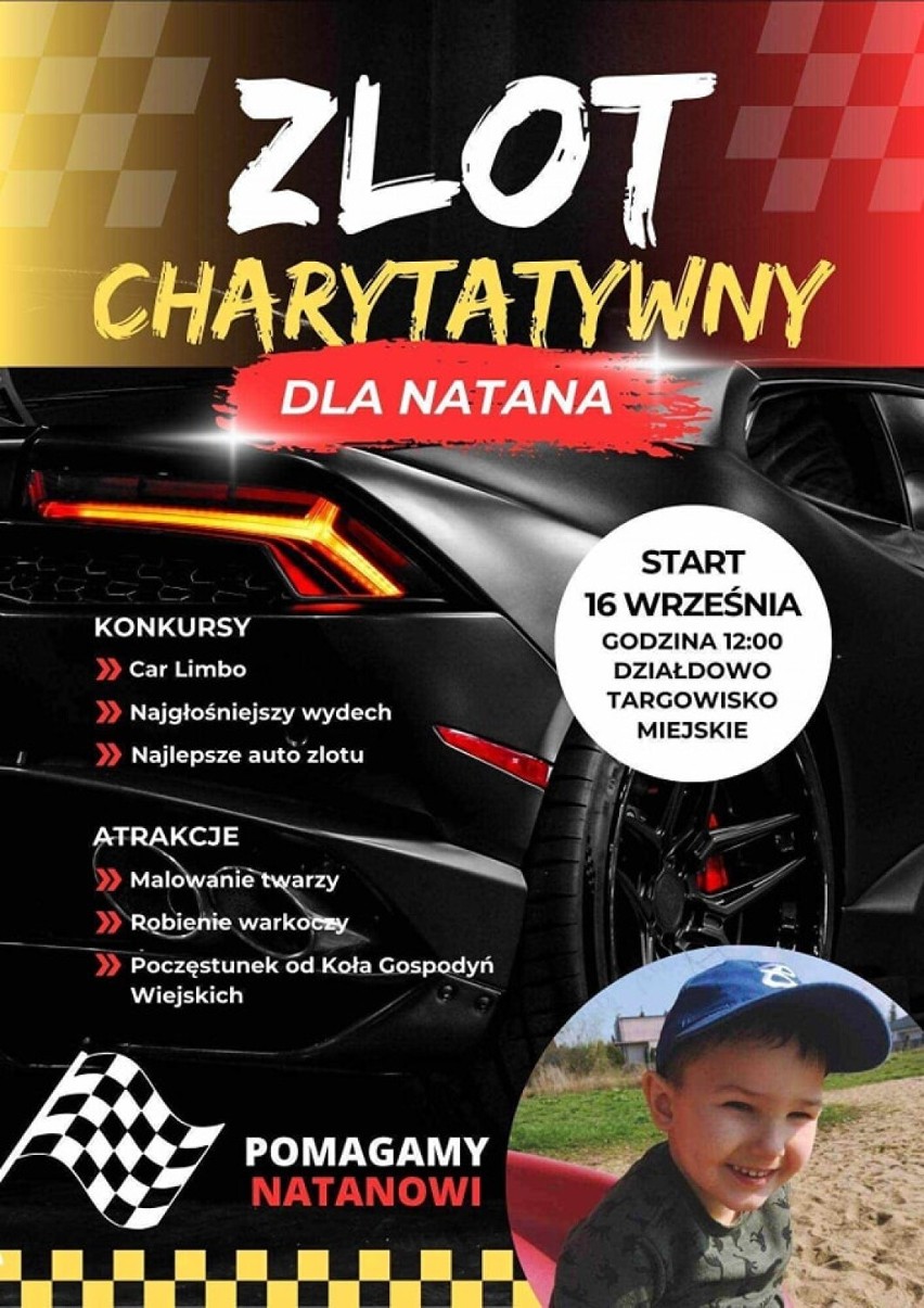 Zlot Charytatywny dla Natana już dziś w Działdowie - Wspólna Akcja na rzecz dziecka z Zespołem Westa