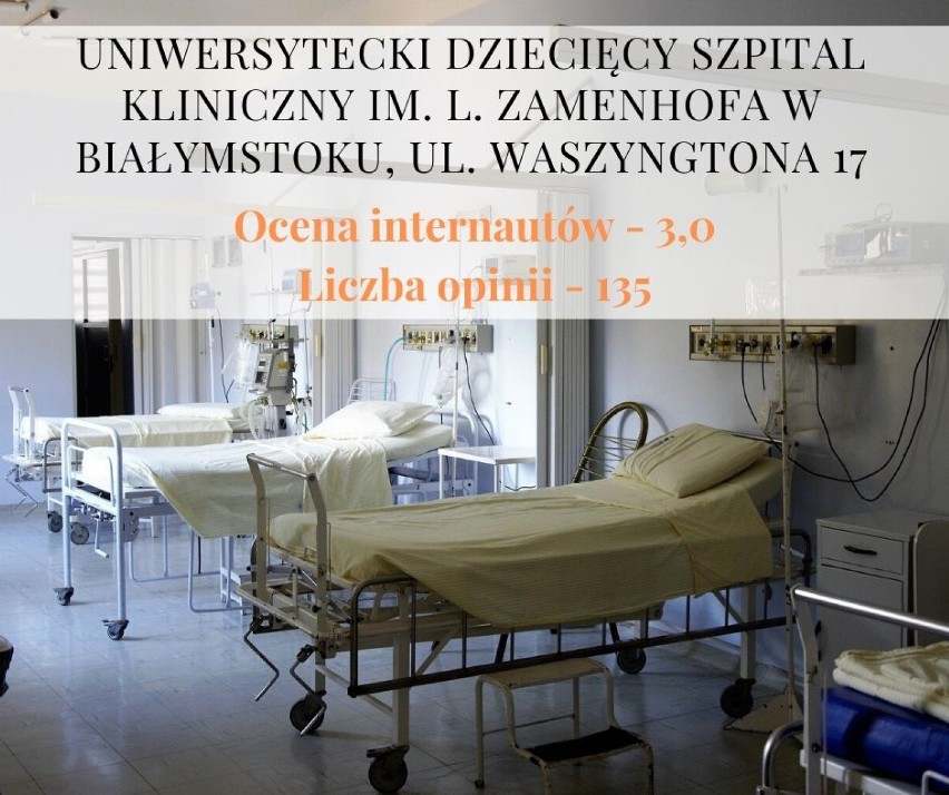 W których szpitalach w Białymstoku i Podlaskiem warto się leczyć? [Oceny internautów wg Googla]