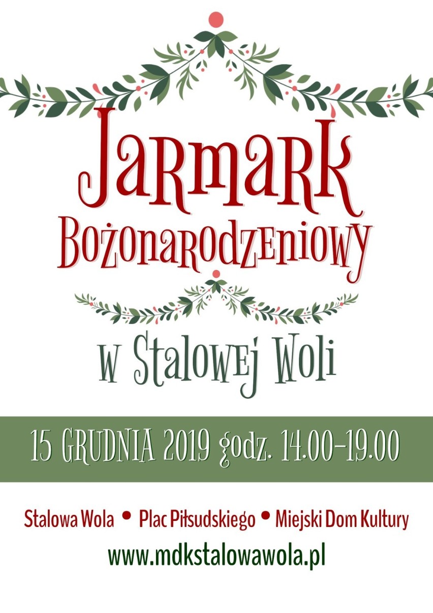 Jarmarku Bożonarodzeniowy w Stalowej Woli 15 grudnia 2019 na...