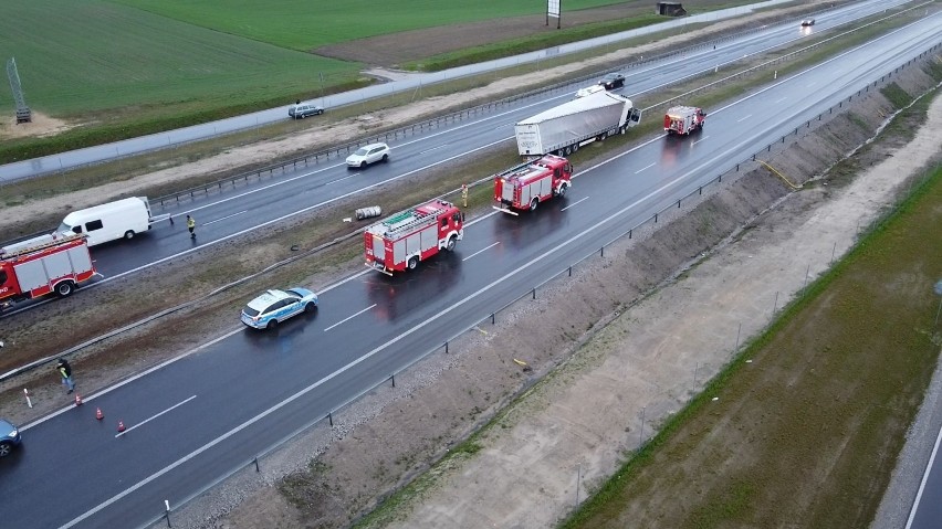 Wypadek na drodze S5 w okolicach Szubina w powiecie...