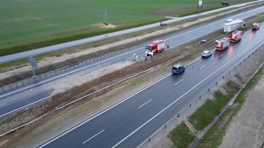 Wypadek na drodze S5 w okolicach Szubina w powiecie...