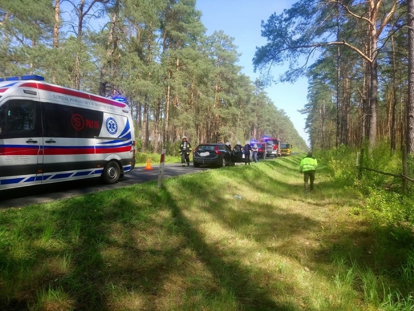 Zderzenie trzech samochodów osobowych pod Zbąszyniem