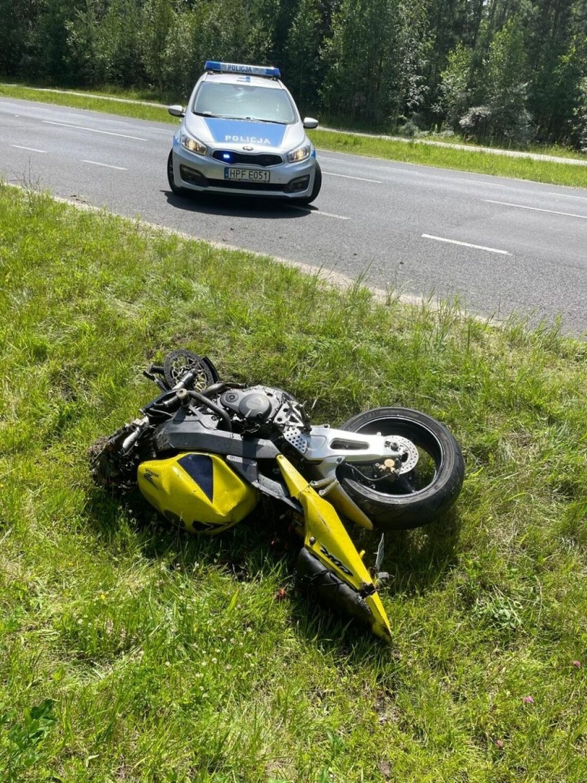 Wypadek z udziałem motocyklisty w miejscowości Łękińsko (gm....