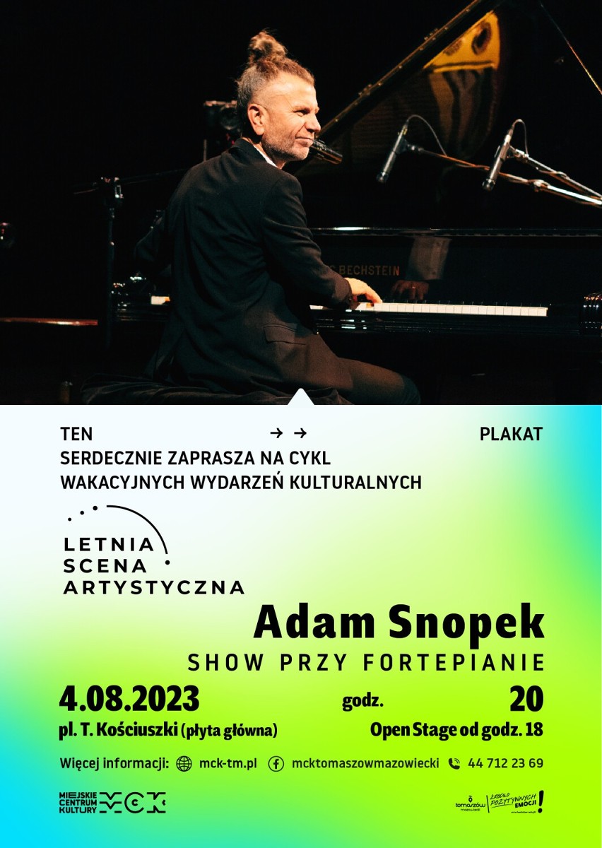 Adam Snopek, pianista, muzyk sesyjny i kabareciarz wystąpi w...