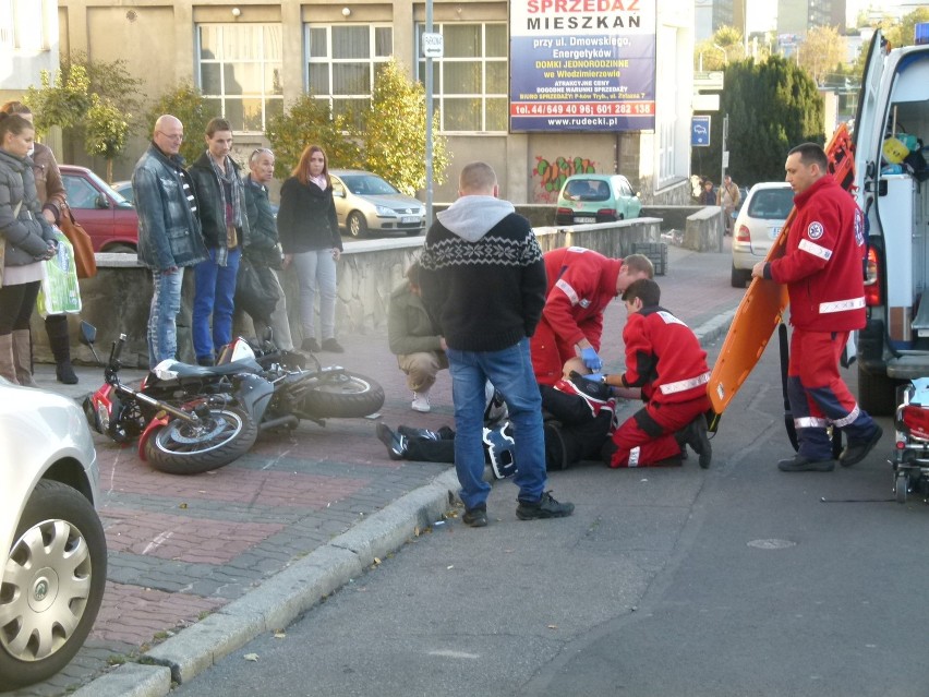 Motocyklista ranny na Sienkiewicza