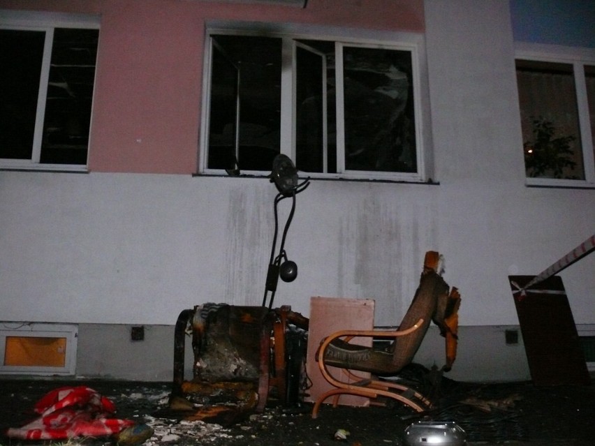 Chełm: Pożar na 11 listopada. Kobieta trafiła do szpitala