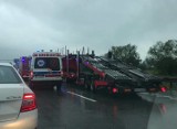 Wypadek na obwodnicy Krakowa. Ogromne korki na A4