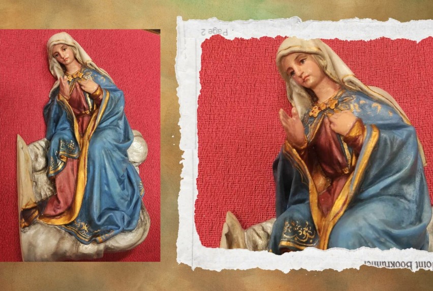 Odrestaurowana figura Maryi z Kłobuczyna