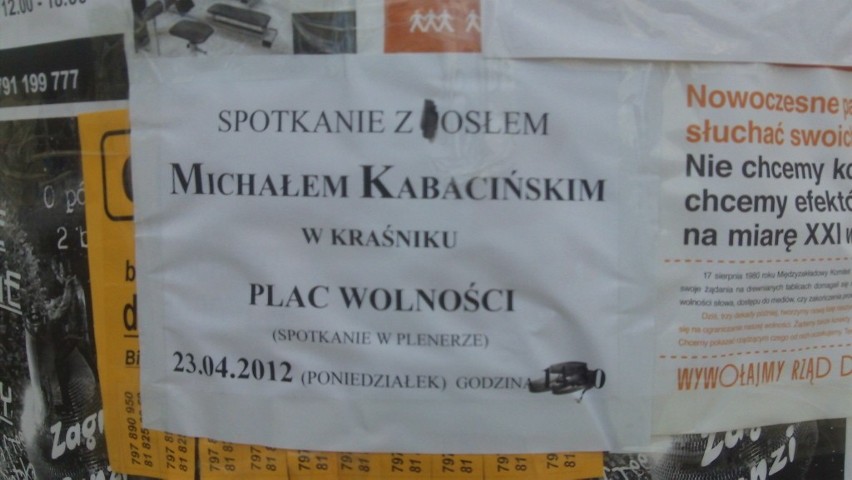 W Kraśniku celowo zaklejono plakaty RP programem sesji RM?