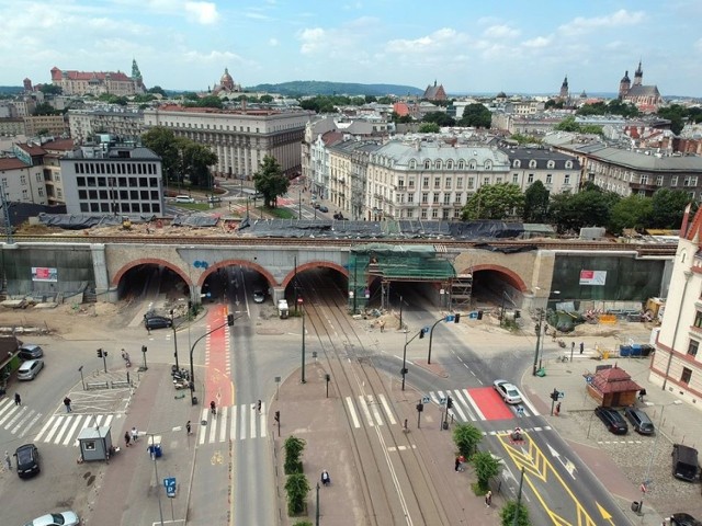 Trwa budowa nowych estakad w centrum Krakowa