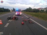 Groźny wypadek w miejscowości Pełczyn - motocyklista zderzył się z rowerzystą