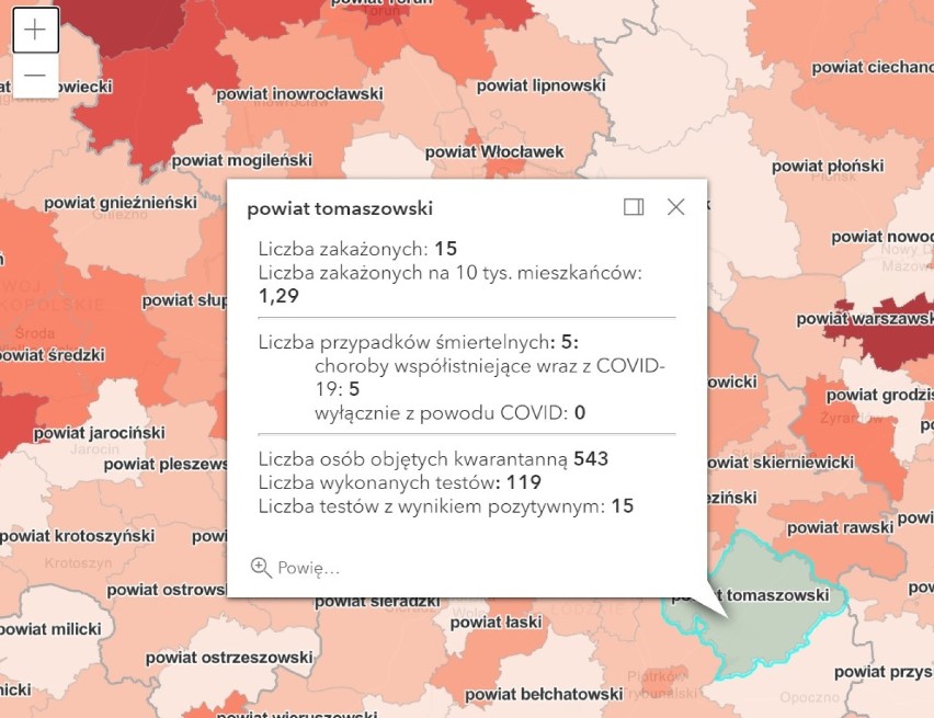 Koronawirus w Tomaszowie i powiecie tomaszowskim: Kolejne zakażenia i zgony. Wysoka liczba osób zmarłych na COVID-19