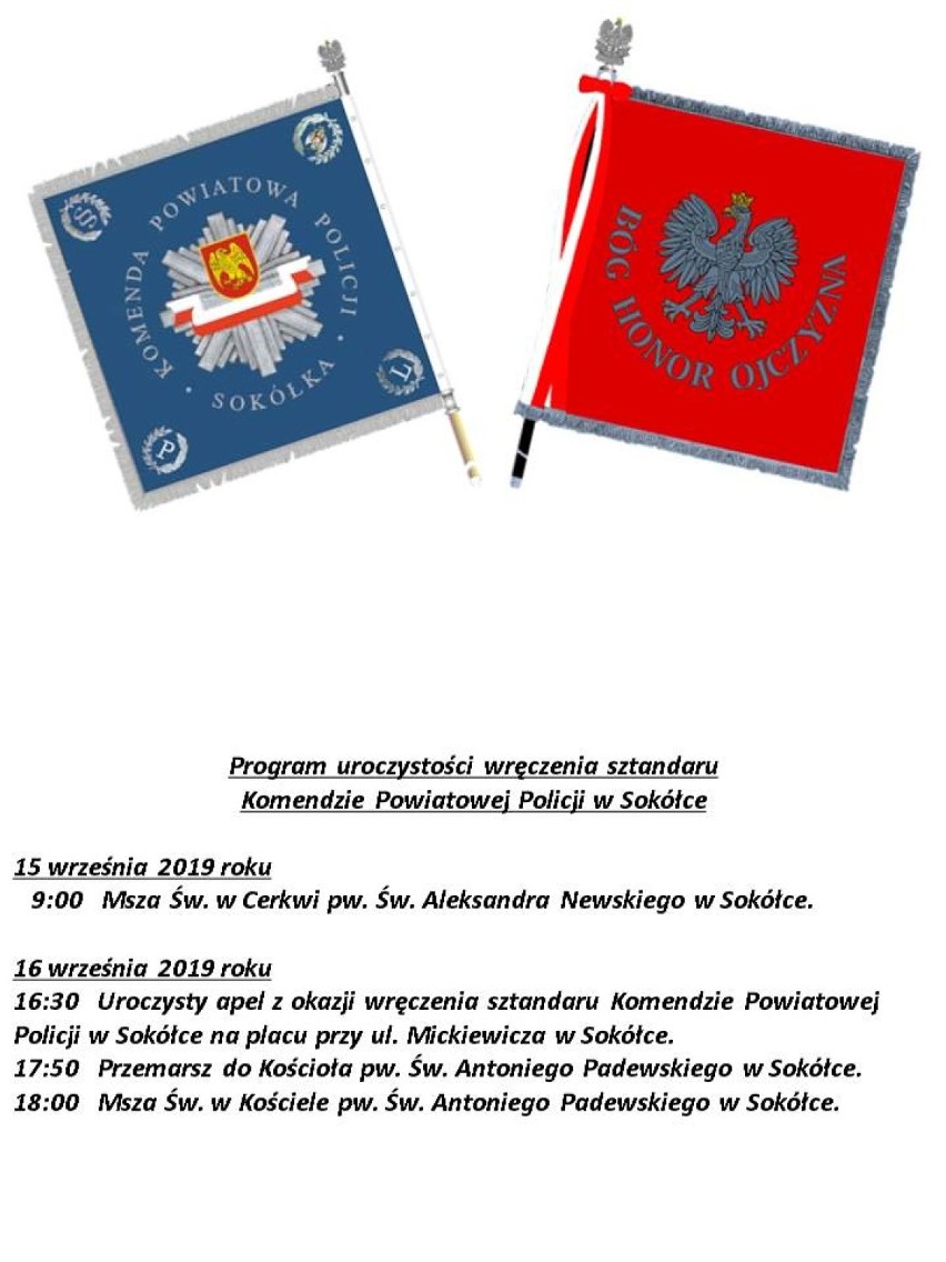 To będzie ważny dzień naszych mundurowych. Komenda Powiatowa Policji otrzyma sztandar [PROGRAM] 