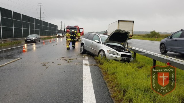 Do jednego z wypadków doszło na A4  na wysokości Bielczy