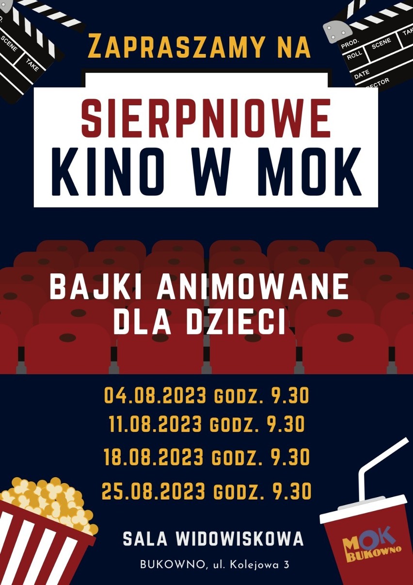 Sierpniowe kino w MOK Bukowno...