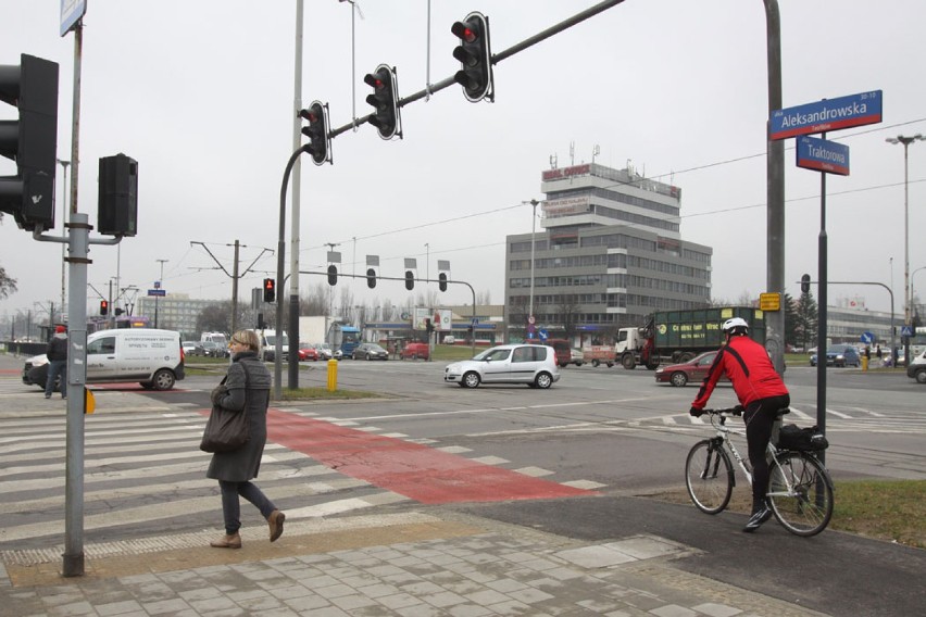 Droga rowerowa na Aleksandrowskiej w Łodzi