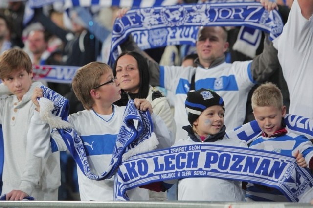 Kibice na meczu Lech Poznań - Legia Warszawa