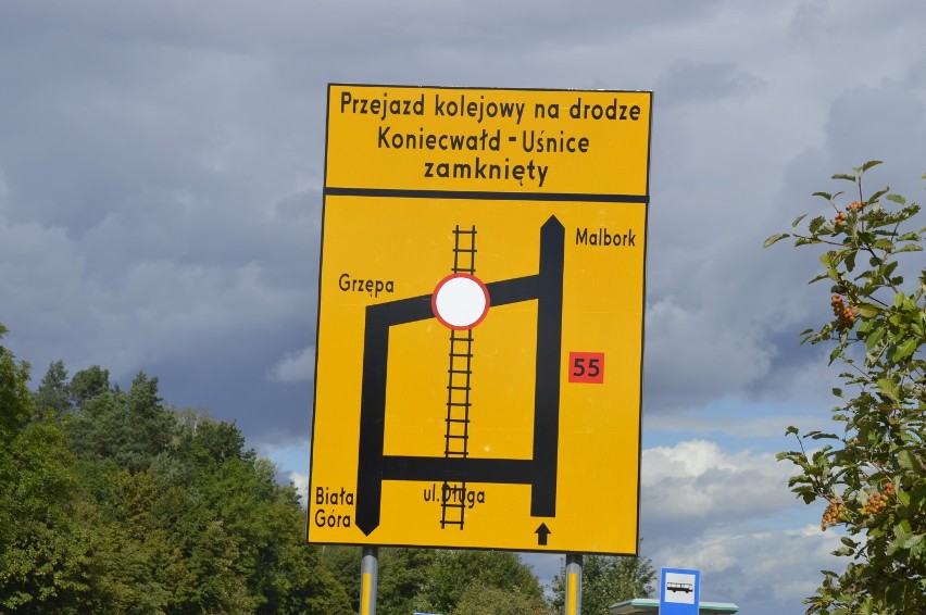 Objazd z Koniecwałdu do Uśnic