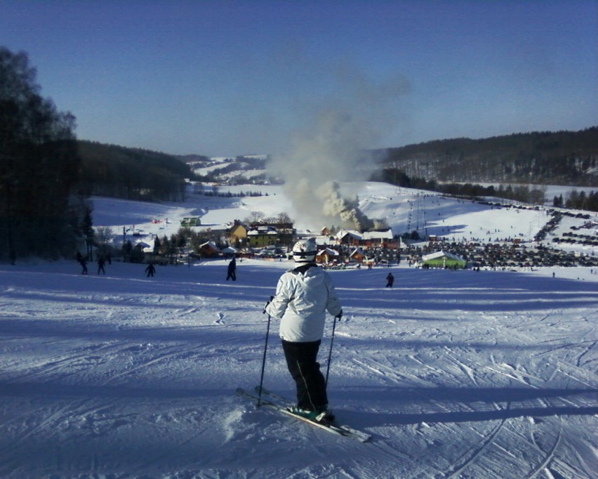 widok ze stoku narciarskiego