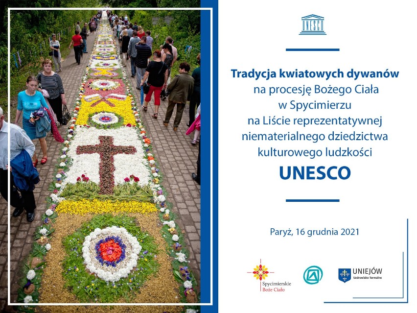 Słynne kwietnie dywany ze Spycimierza w gminie Uniejów na światowej liście UNESCO. Dzisiaj uroczystości ZDJĘCIA