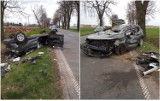 Poważny wypadek na drodze Włocławek - Inowrocław. Kierowca był reanimowany [zdjęcia]