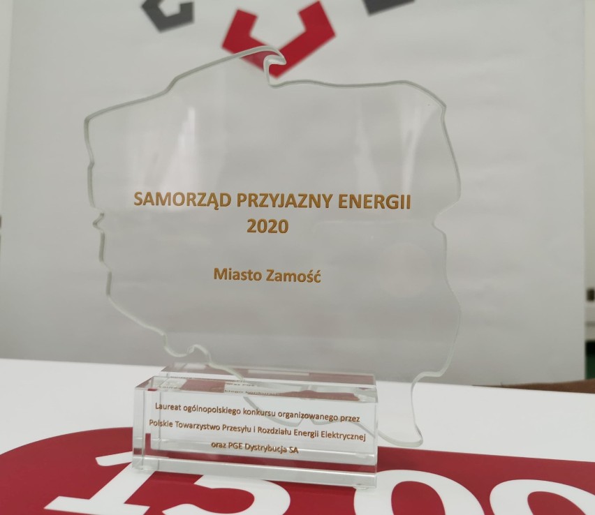 Nagroda dla Zamościa "Samorząd przyjazny energii"