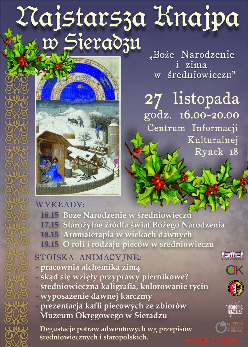 Najstarsza Knajpa w Sieradzu. Piąta edycja imprezy w sobotę 27 listopada w Centrum Informacji Kulturalnej. Jaki program?