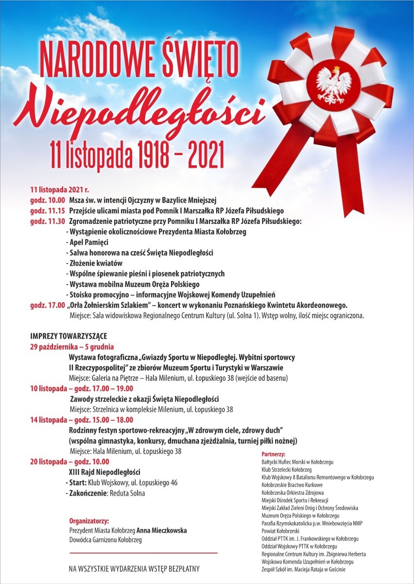 Jak będą wyglądać obchody Święta Niepodległości w Kołobrzegu - informacje