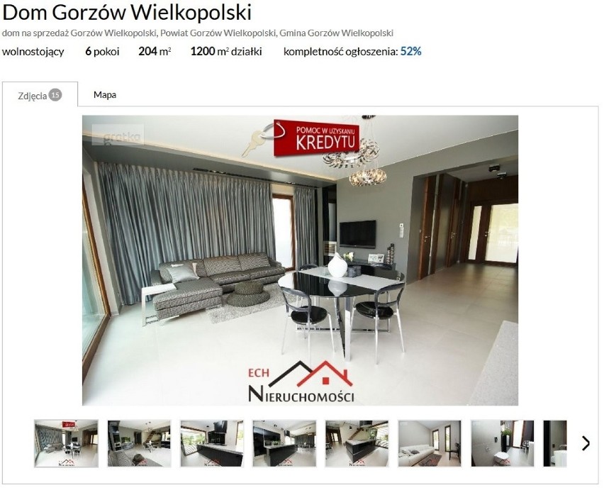 Dom znajduje się w Gorzowie Wlkp. Kosztuje 1 850 000 zł.